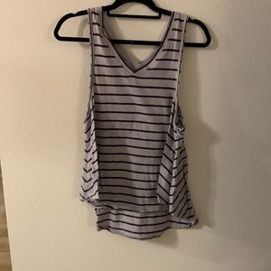 Blue with navy blue striped tank top